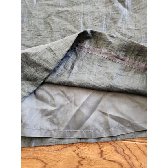 J. Crew Ruffled Linen Blend Shift Dress Women's Size 6 Gray Pockets - Picture 9 of 10